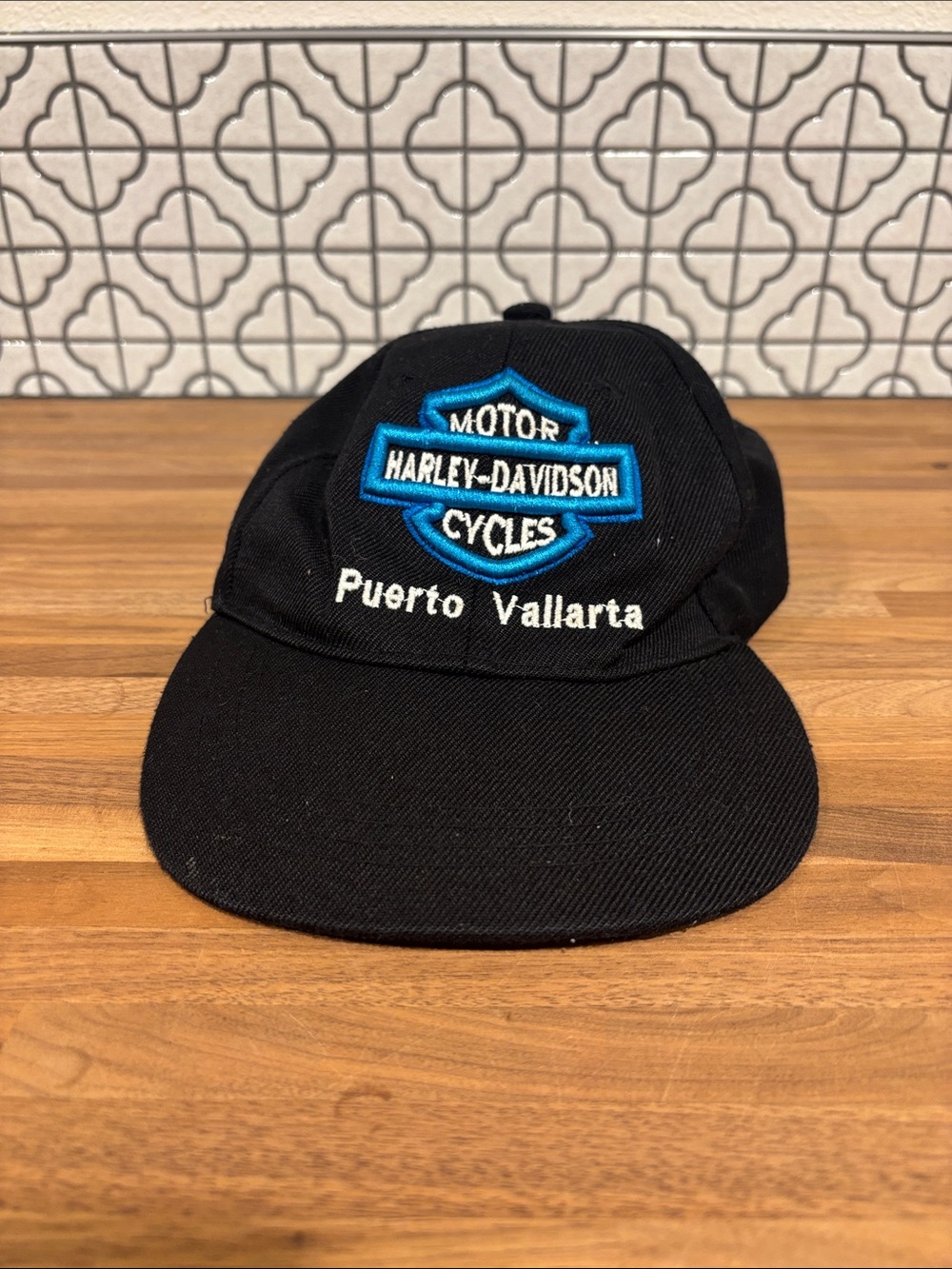 Harley-Davidson Black Cap with Blue & White Shield Logo